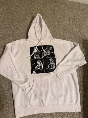 Taylor Swift ERAS TOUR 2023 White Hoodie with Black Photo Collage